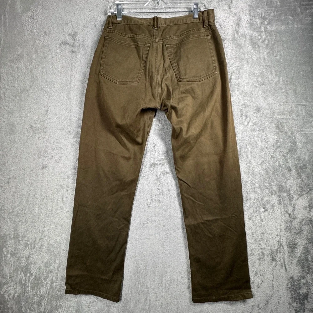 Banana Republic Stretch Pants‎ Mens 31R Khaki Brown Button Fly Y2K Casual